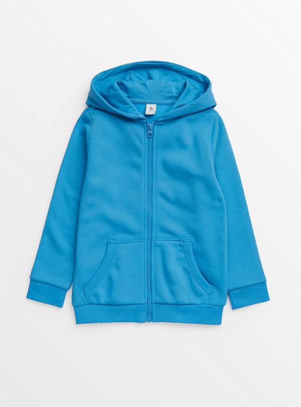 Bright Blue Zip-Through Hoodie 4 years